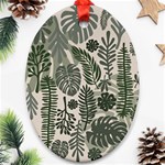 Plants Leaves Boho Botany Foliage Ornament (Oval)