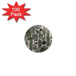 Plants Leaves Boho Botany Foliage 1  Mini Magnets (100 pack) 