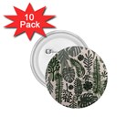 Plants Leaves Boho Botany Foliage 1.75  Buttons (10 pack)
