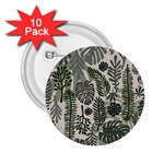 Plants Leaves Boho Botany Foliage 2.25  Buttons (10 pack) 