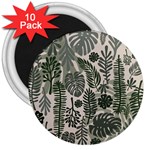 Plants Leaves Boho Botany Foliage 3  Magnets (10 pack) 