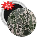 Plants Leaves Boho Botany Foliage 3  Magnets (100 pack)