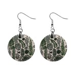 Plants Leaves Boho Botany Foliage Mini Button Earrings
