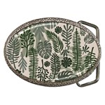 Plants Leaves Boho Botany Foliage Belt Buckles