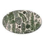 Plants Leaves Boho Botany Foliage Oval Magnet