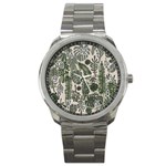 Plants Leaves Boho Botany Foliage Sport Metal Watch