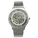 Plants Leaves Boho Botany Foliage Stainless Steel Watch