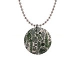 Plants Leaves Boho Botany Foliage 1  Button Necklace