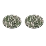 Plants Leaves Boho Botany Foliage Cufflinks (Oval)