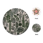 Plants Leaves Boho Botany Foliage Playing Cards Single Design (Round)