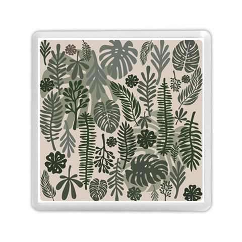 Plants Leaves Boho Botany Foliage Memory Card Reader (Square) from ArtsNow.com Front