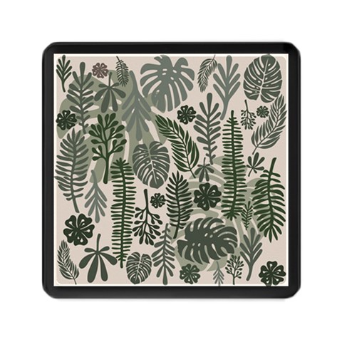 Plants Leaves Boho Botany Foliage Memory Card Reader (Square) from ArtsNow.com Front