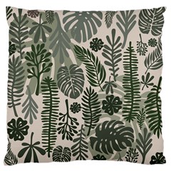 Plants Leaves Boho Botany Foliage Large Cushion Case (Two Sides) from ArtsNow.com Front