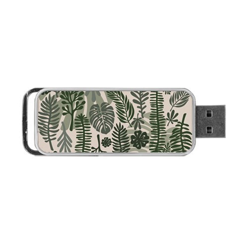 Plants Leaves Boho Botany Foliage Portable USB Flash (Two Sides) from ArtsNow.com Front