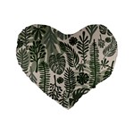 Plants Leaves Boho Botany Foliage Standard 16  Premium Heart Shape Cushions