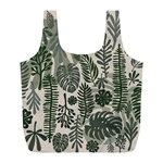 Plants Leaves Boho Botany Foliage Full Print Recycle Bag (L)