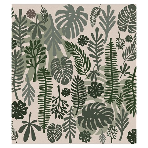 Plants Leaves Boho Botany Foliage Drawstring Pouch (Medium) from ArtsNow.com Front