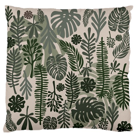 Plants Leaves Boho Botany Foliage Standard Premium Plush Fleece Cushion Case (One Side) from ArtsNow.com Front