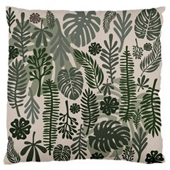 Plants Leaves Boho Botany Foliage Standard Premium Plush Fleece Cushion Case (Two Sides) from ArtsNow.com Back