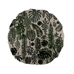 Plants Leaves Boho Botany Foliage Standard 15  Premium Flano Round Cushions