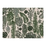 Plants Leaves Boho Botany Foliage Two Sides Premium Plush Fleece Blanket (Mini)