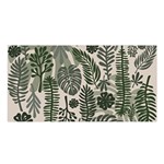 Plants Leaves Boho Botany Foliage Satin Shawl 45  x 80 