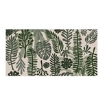 Plants Leaves Boho Botany Foliage Satin Wrap 35  x 70 