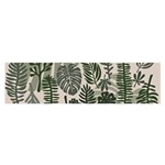 Plants Leaves Boho Botany Foliage Oblong Satin Scarf (16  x 60 )