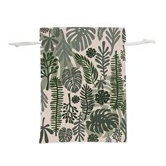 Plants Leaves Boho Botany Foliage Lightweight Drawstring Pouch (L) from ArtsNow.com Front
