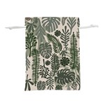Plants Leaves Boho Botany Foliage Lightweight Drawstring Pouch (L)