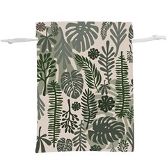 Plants Leaves Boho Botany Foliage Lightweight Drawstring Pouch (XL) from ArtsNow.com Front