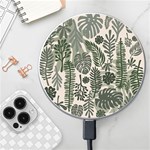 Plants Leaves Boho Botany Foliage Wireless Fast Charger(White)