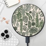 Plants Leaves Boho Botany Foliage Wireless Fast Charger(Black)