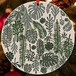 Plants Leaves Boho Botany Foliage UV Print Acrylic Ornament Round