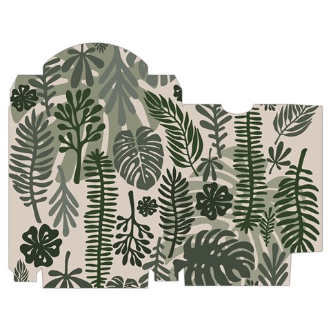 Plants Leaves Boho Botany Foliage Playing Cards Single Design (Rectangle) with Custom Box from ArtsNow.com Poker Box