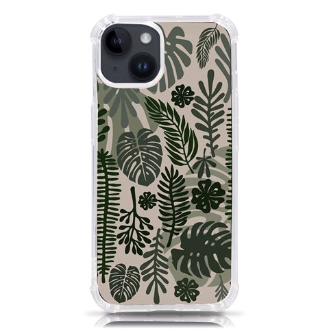 Plants Leaves Boho Botany Foliage iPhone 14 TPU UV Print Case from ArtsNow.com Front
