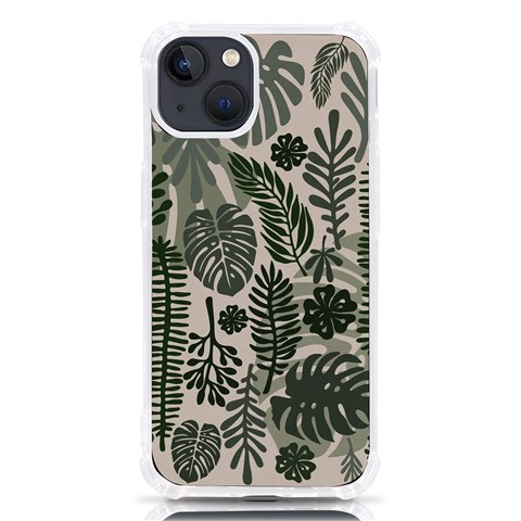 Plants Leaves Boho Botany Foliage iPhone 13 TPU UV Print Case from ArtsNow.com Front