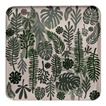 Plants Leaves Boho Botany Foliage Square Glass Fridge Magnet (4 pack)