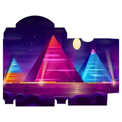 Egyptian Pyramids Night Landscape Cartoon Playing Cards Single Design (Rectangle) with Custom Box from ArtsNow.com Poker Box