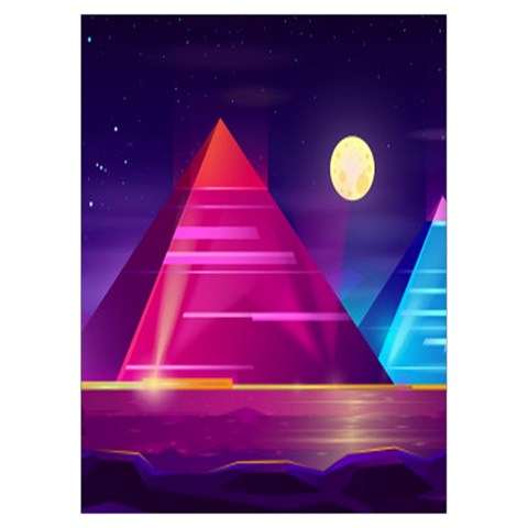 Egyptian Pyramids Night Landscape Cartoon Playing Cards Single Design (Rectangle) with Custom Box from ArtsNow.com Card