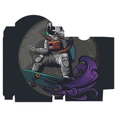Illustration Astronaut Cosmonaut Paying Skateboard Sport Space With Astronaut Suit Playing Cards Single Design (Rectangle) with Custom Box from ArtsNow.com Poker Box