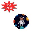 Boy Spaceman Space Rocket Ufo Planets Stars 1  Mini Magnets (100 pack) 