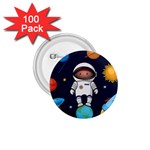 Boy Spaceman Space Rocket Ufo Planets Stars 1.75  Buttons (100 pack) 
