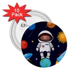 Boy Spaceman Space Rocket Ufo Planets Stars 2.25  Buttons (10 pack) 