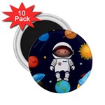 Boy Spaceman Space Rocket Ufo Planets Stars 2.25  Magnets (10 pack) 