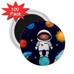 Boy Spaceman Space Rocket Ufo Planets Stars 2.25  Magnets (100 pack) 