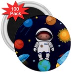 Boy Spaceman Space Rocket Ufo Planets Stars 3  Magnets (100 pack)