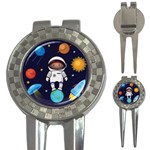 Boy Spaceman Space Rocket Ufo Planets Stars 3-in-1 Golf Divots