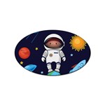 Boy Spaceman Space Rocket Ufo Planets Stars Sticker Oval (10 pack)
