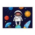 Boy Spaceman Space Rocket Ufo Planets Stars Sticker A4 (100 pack)